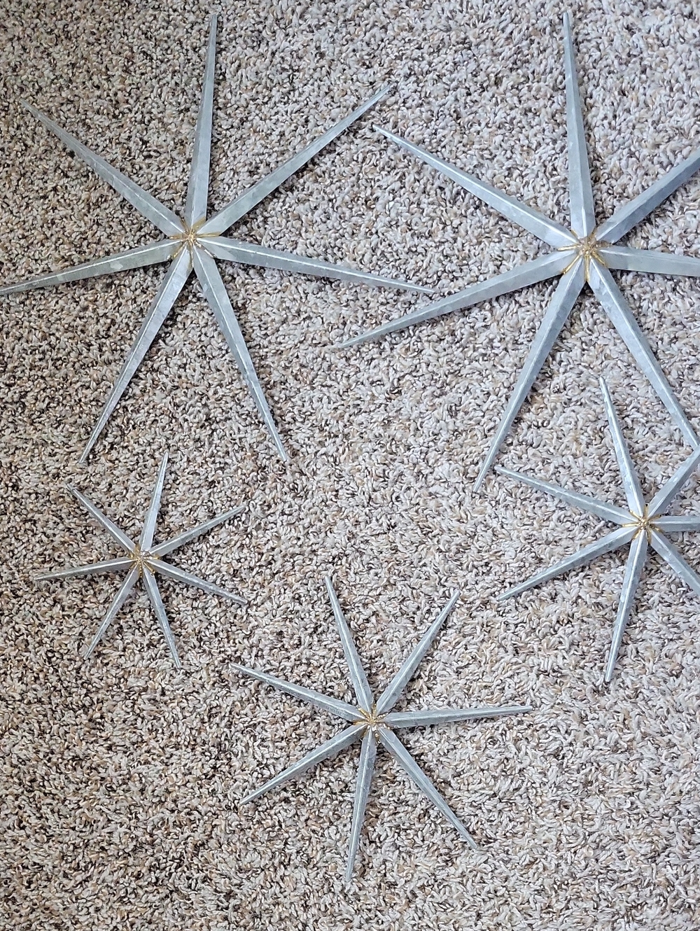 Silver Starburst Wall Decor Set - Metallic Silver